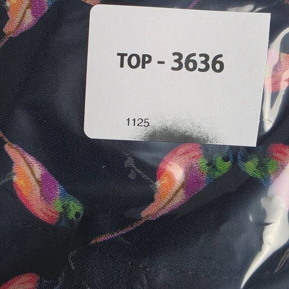 Daniel Rainn Bird Print Long Sleeve Romper Navy XS - Picture 12 of 12